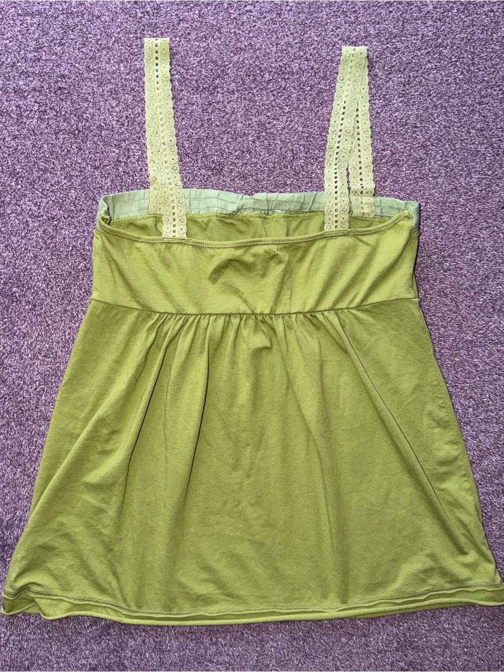 Vintage Y2K Hollister 2000s Lace Trim Babydoll Tank Top - Picture 11 of 12